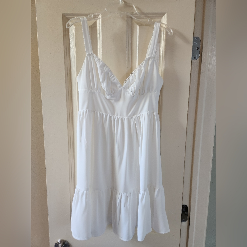 Princess Polly Arialena Mini Dress, White Size 4 - Picture 3 of 10